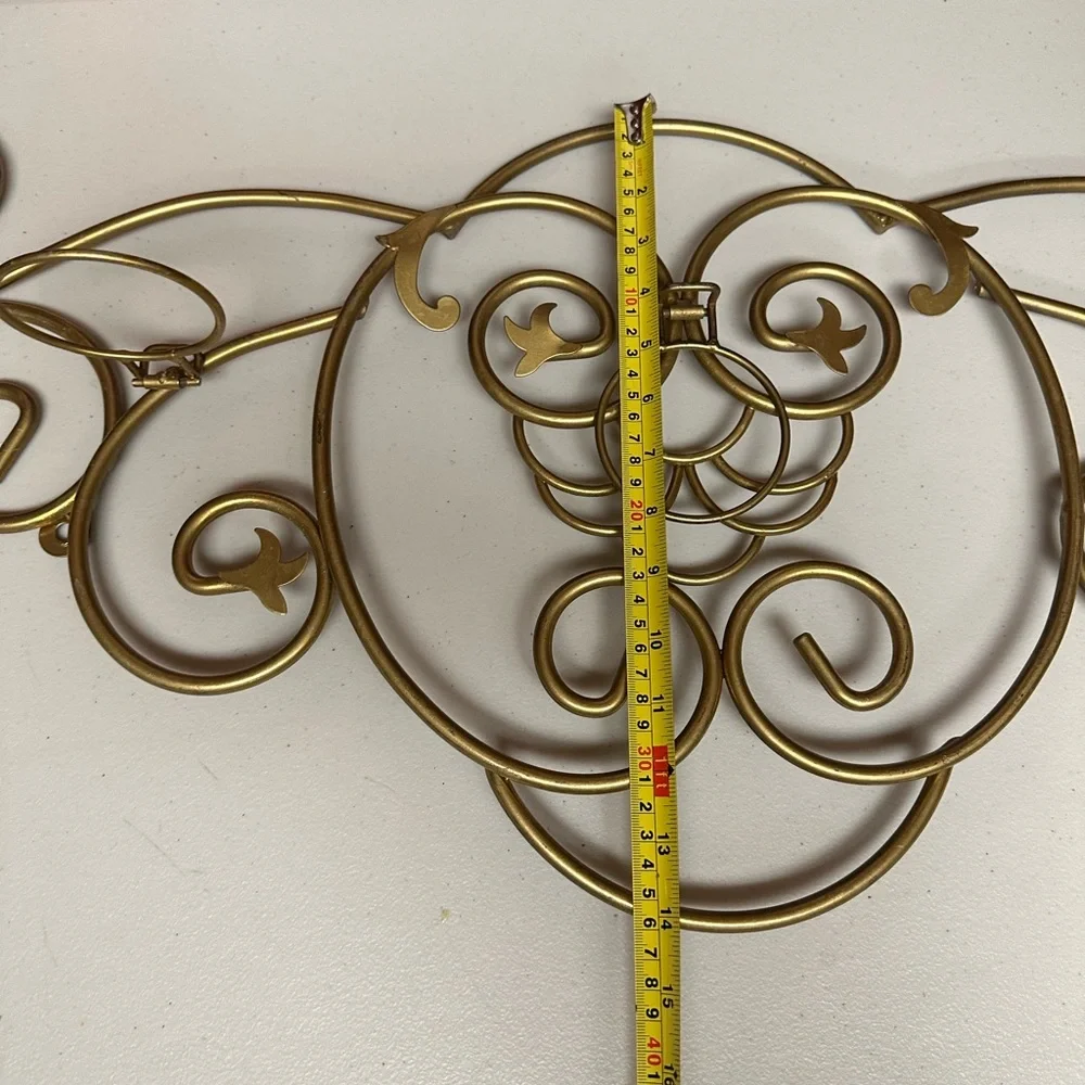 Home interiors Fleur de lis Hollywood Regency Hanging wall Candle Holder